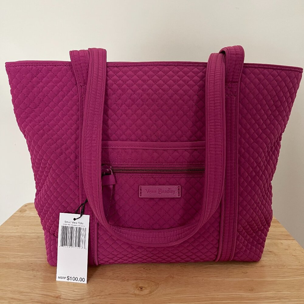 Vera Bradley Small Vera Tote (Raspberry Radiance) NWT